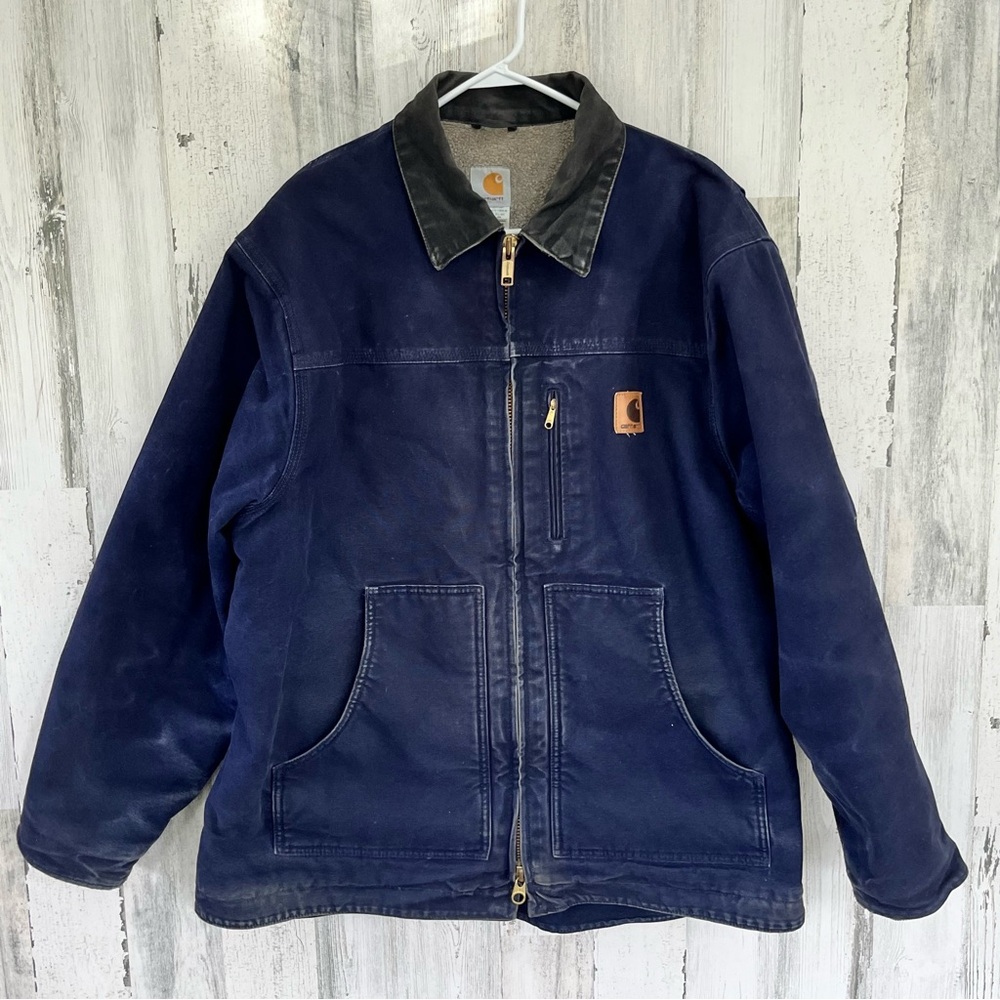 Carhartt Men’s Vintage C61 Ridge Coat Full Zip Sherpa Lining Size XL